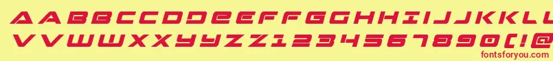 Strikelordtitleital Font – Red Fonts on Yellow Background