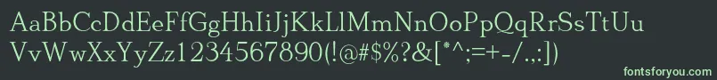 Шрифт DionisiiotfLight – зелёные шрифты на чёрном фоне