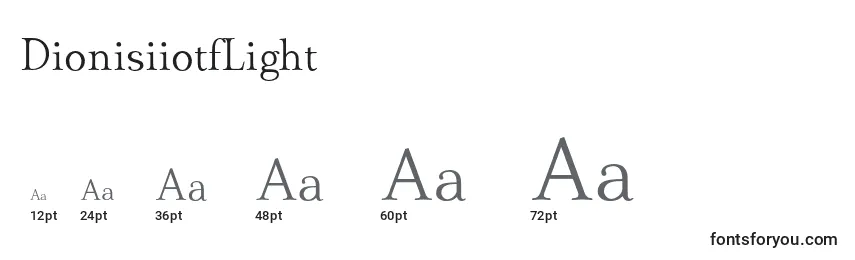 DionisiiotfLight Font Sizes