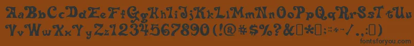 DeltaheymaxnineRegular Font – Black Fonts on Brown Background