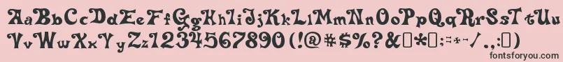 DeltaheymaxnineRegular Font – Black Fonts on Pink Background