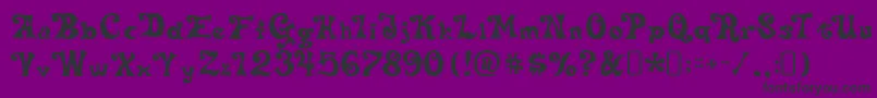 DeltaheymaxnineRegular Font – Black Fonts on Purple Background