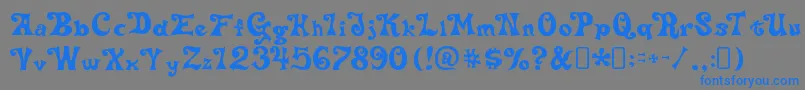 DeltaheymaxnineRegular Font – Blue Fonts on Gray Background