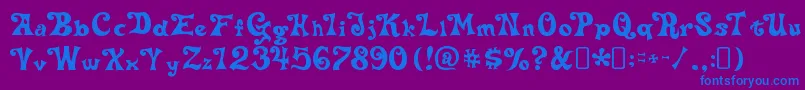 DeltaheymaxnineRegular Font – Blue Fonts on Purple Background