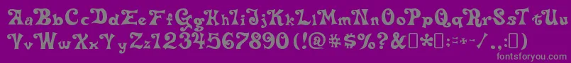 DeltaheymaxnineRegular Font – Gray Fonts on Purple Background