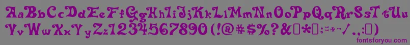 DeltaheymaxnineRegular Font – Purple Fonts on Gray Background