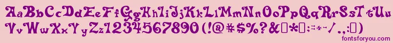 DeltaheymaxnineRegular Font – Purple Fonts on Pink Background