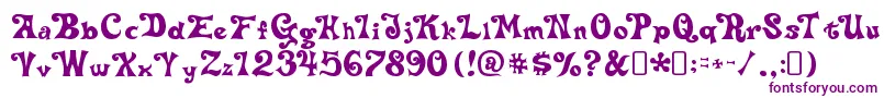 DeltaheymaxnineRegular Font – Purple Fonts on White Background