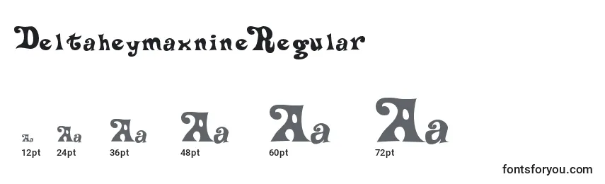 Размеры шрифта DeltaheymaxnineRegular