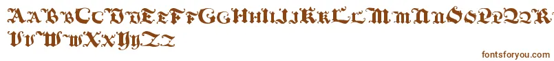 Шрифт Blackinitialtext – коричневые шрифты на белом фоне