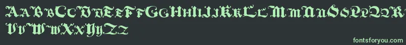 Blackinitialtext-Schriftart – Grüne Schriften auf schwarzem Hintergrund