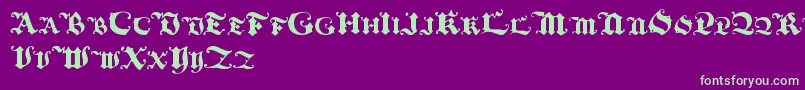 Шрифт Blackinitialtext – зелёные шрифты на фиолетовом фоне