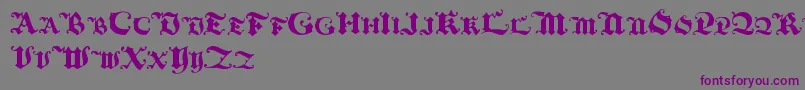 Шрифт Blackinitialtext – фиолетовые шрифты на сером фоне