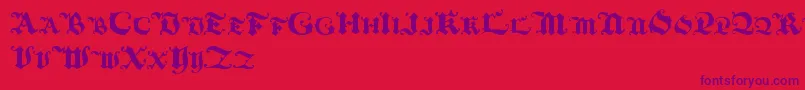 Blackinitialtext Font – Purple Fonts on Red Background