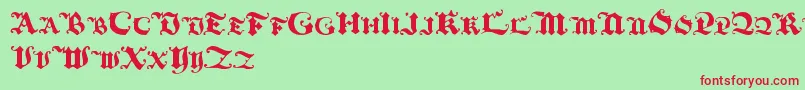 Blackinitialtext Font – Red Fonts on Green Background