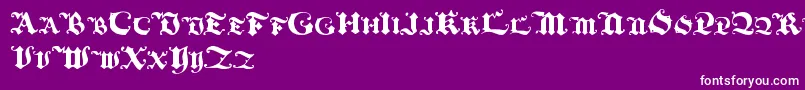Blackinitialtext Font – White Fonts on Purple Background