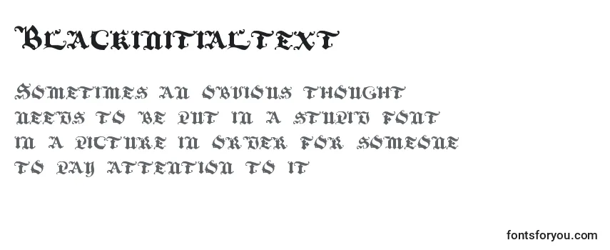 Schriftart Blackinitialtext (78394)