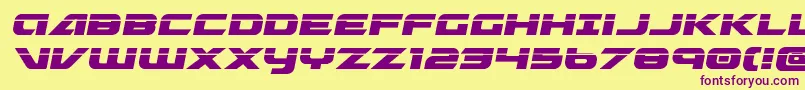 Graymalkinlaser Font – Purple Fonts on Yellow Background