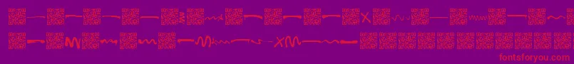 フォントFunlines – 紫の背景に赤い文字