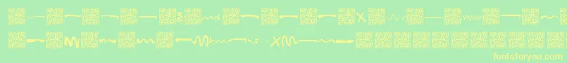 Więcej informacji o czcionce Funlines Czcionka Funlines – żółte czcionki na zielonym tle