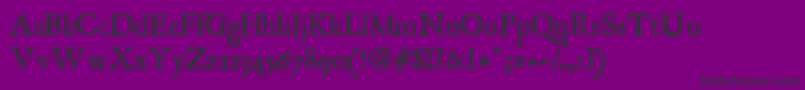 Jancient-Schriftart – Schwarze Schriften auf violettem Hintergrund