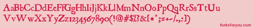 Jancient Font – Red Fonts on Pink Background