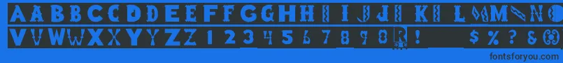 Blockboys Font – Black Fonts on Blue Background