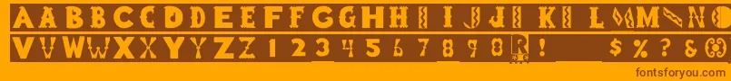 Blockboys Font – Brown Fonts on Orange Background