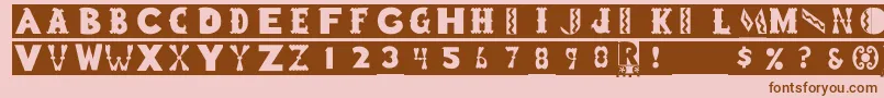 Blockboys Font – Brown Fonts on Pink Background