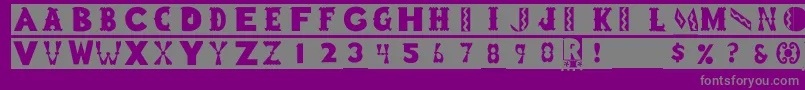 Blockboys Font – Gray Fonts on Purple Background
