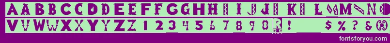Blockboys Font – Green Fonts on Purple Background