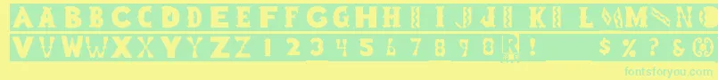 Шрифт Blockboys – зелёные шрифты на жёлтом фоне