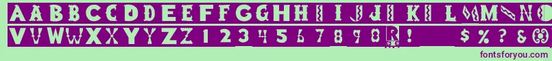 Blockboys Font – Purple Fonts on Green Background