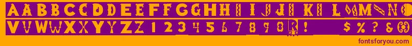 Blockboys Font – Purple Fonts on Orange Background