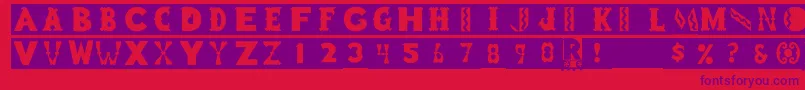 Blockboys Font – Purple Fonts on Red Background