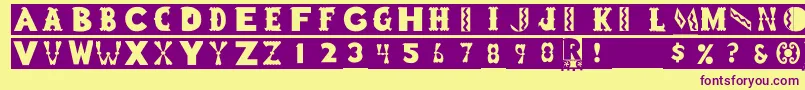 Blockboys Font – Purple Fonts on Yellow Background