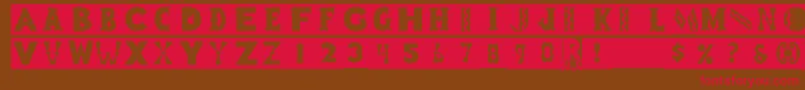 Blockboys Font – Red Fonts on Brown Background