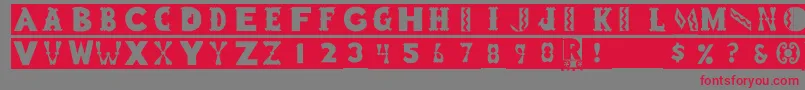 Blockboys Font – Red Fonts on Gray Background