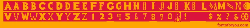 Blockboys Font – Red Fonts on Orange Background