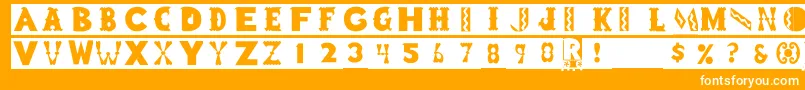 フォントBlockboys – オレンジの背景に白い文字