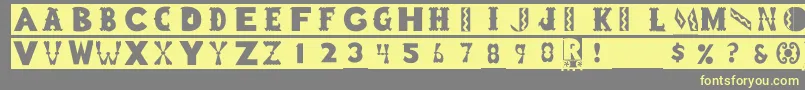 Blockboys Font – Yellow Fonts on Gray Background