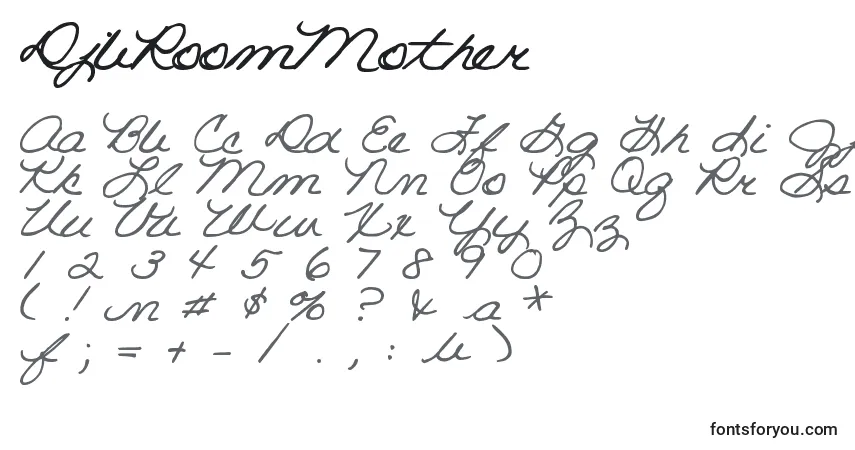 Schriftart DjbRoomMother – Alphabet, Zahlen, spezielle Symbole