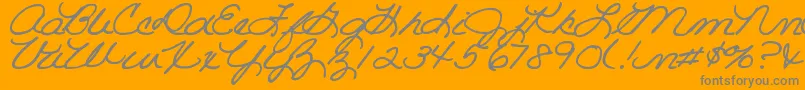 Weitere Informationen zur DjbRoomMother-Schriftart DjbRoomMother-Schriftart – Graue Schriften auf orangefarbenem Hintergrund