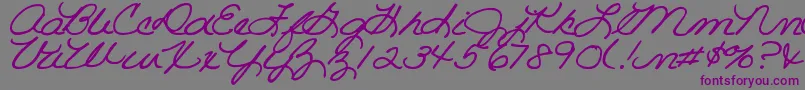 DjbRoomMother Font – Purple Fonts on Gray Background