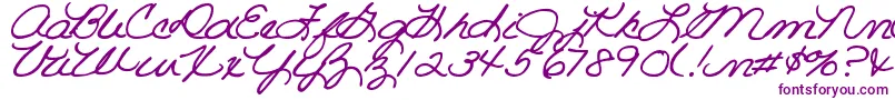 DjbRoomMother Font – Purple Fonts on White Background