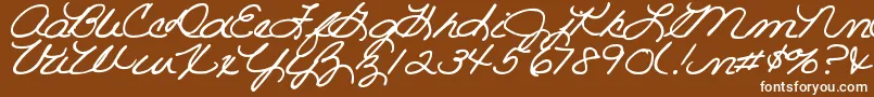 Weitere Informationen zur DjbRoomMother-Schriftart DjbRoomMother-Schriftart – Weiße Schriften auf braunem Hintergrund