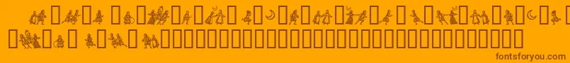 Littlepe Font – Brown Fonts on Orange Background