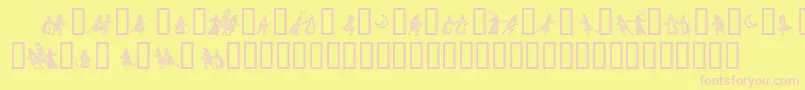 Littlepe Font – Pink Fonts on Yellow Background