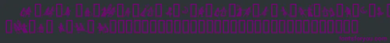 フォントLittlepe – 黒い背景に紫のフォント