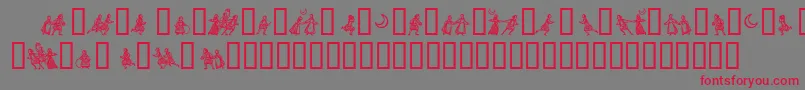 Littlepe Font – Red Fonts on Gray Background